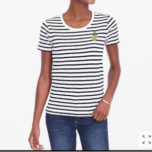 J Crew pineapple stripped collector tee Size S